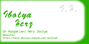ibolya herz business card